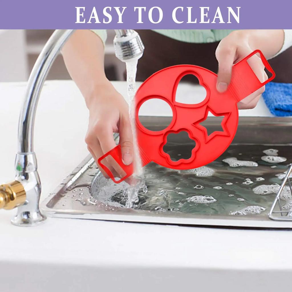 Silicone Egg Pancake Ring Multi-function Non-stick Pancake Mold Egg Pot Frying Molding for Kitchen Baking Accessories