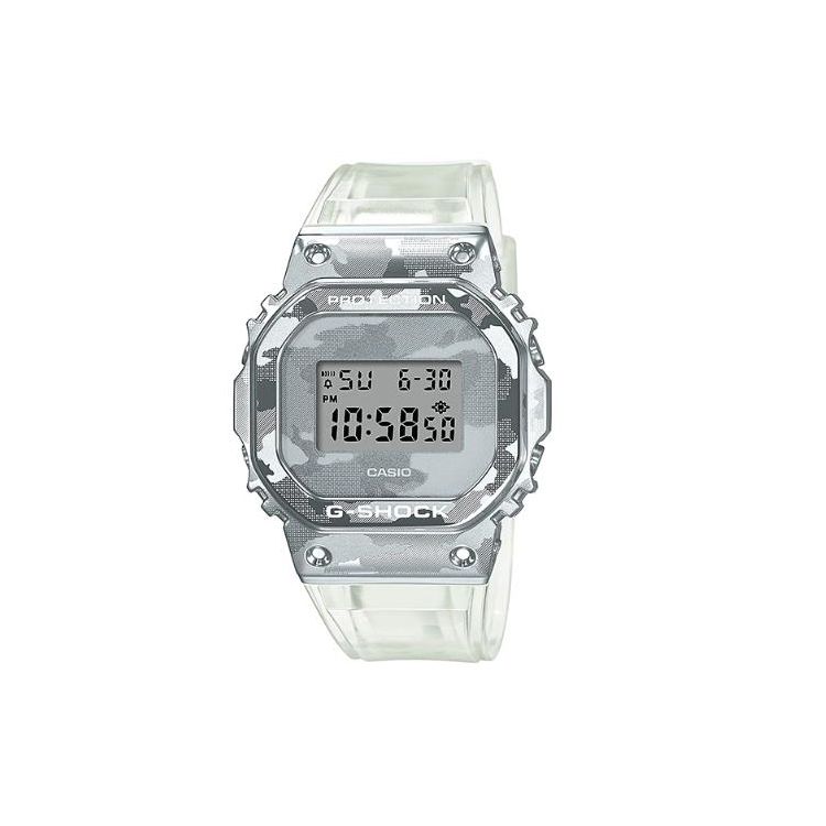 

Casio All Metal Series Square Dial Digital Summer Ice Cream Small Square Sports Waterproof Quartz Movement Resin Strap Men watches Gray GM-5600SCM-1 Regular Watch Box,Clear/Silver Band