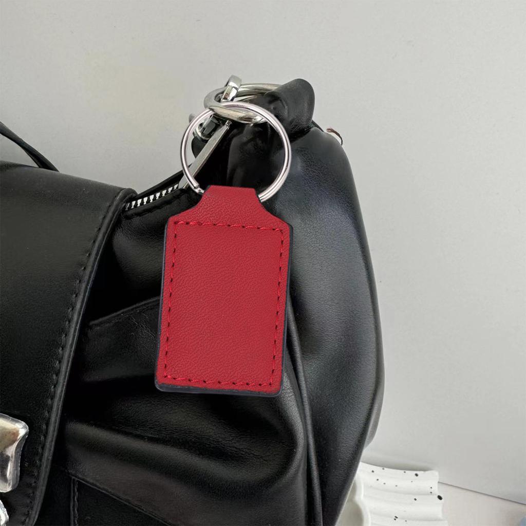 Pack Of 10 Sublimation Blank Keyring Pendant Heat Transfer PU Leather Keychains for Men Women Birthday Father's Day Gift