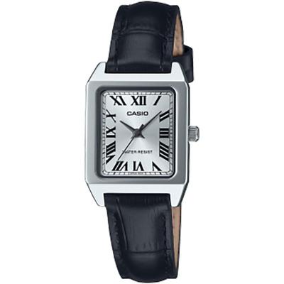 Quartz Analog Watch with Stainless Steel Strip LTP-B150L-7B1EF Women's Strap, Black/White,