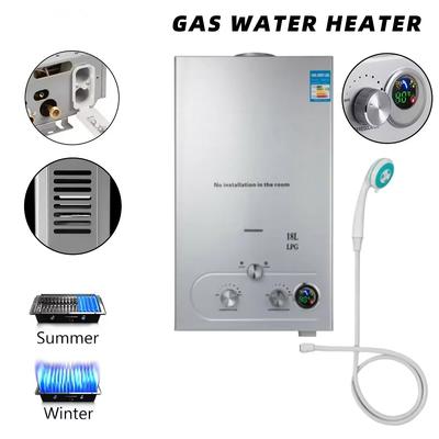 18L LPG Tragbarer Durchlauferhitzer Propan Gas LPG Wandmontierter Durchlauferhitzer Digitalanzeige