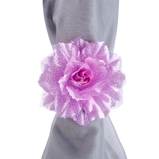 1 pár závěsů na závěsy krásný květinový držák závěsů na okna držák závěsů Průsvitný popruh Domácí dekorace Příslušenství pro obývací pokoj