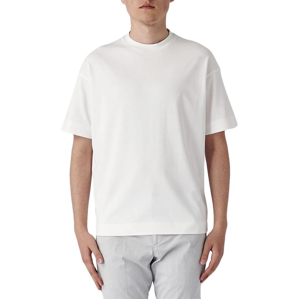 Emporio Armani Ss23 Solid Color Round Neck Casual Short Sleeve T-Shirt Men Tops White 3R1TV71-JWZZ1-0101