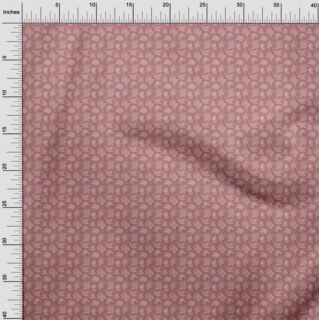 oneOone Cotton Flex Dusty Pink Fabric Toile Craft Projects Decor Fabric Printed By The Yard 40 Inch
