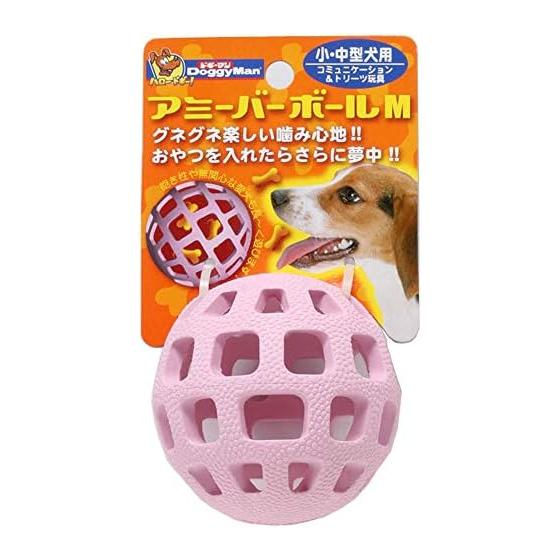 Doggyman Игрушка для собак Amiibar Мяч Розовый Размер M