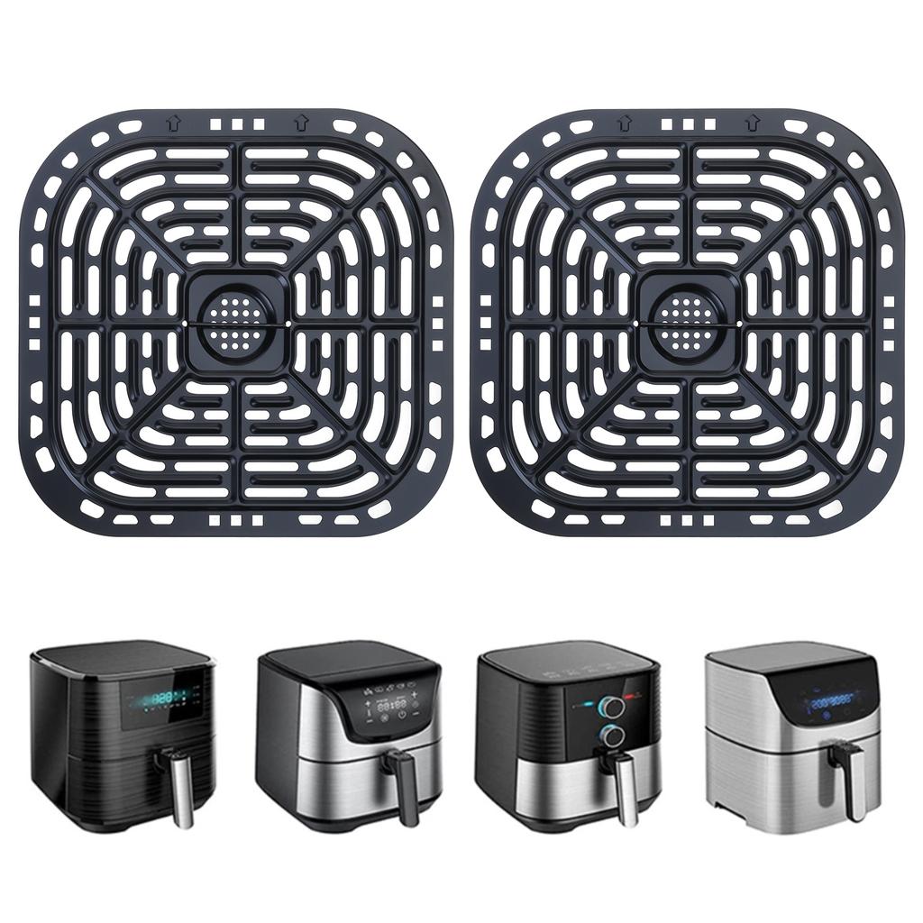 2 Pack Food Safe Air Fryer Plate Replacement Grill Pan Air Fryer Tray Metal Material for Instants Vortex 6QT Air Fryers