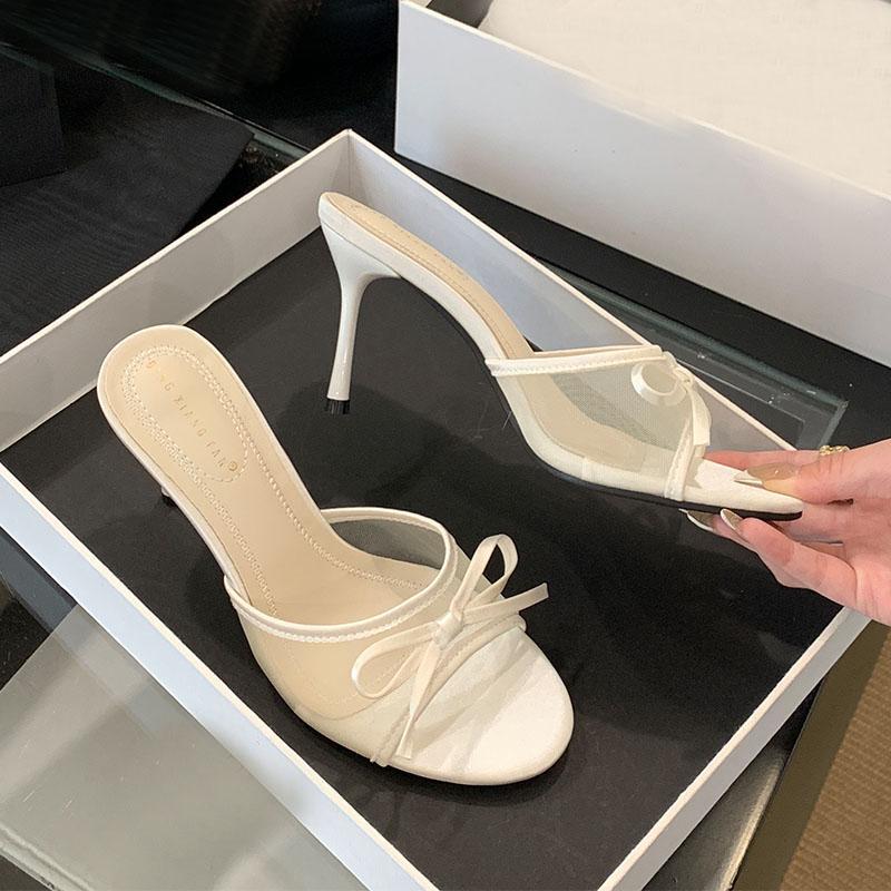 

Мода Мода Туфли-лодочки с бантом-бабочкой Женские Туфли на каблуке Шлепанцы Женская Обувь с круглым носком Слипоны Женские Туфли на тонком высоком каблуке 35 бежевый