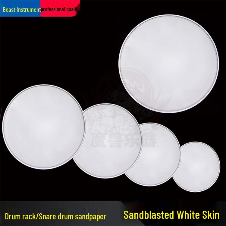 

14-дюймовий піскоструминний пластик для малого барабана, комплект стійки для барабанів, 13-дюймова ударна поверхня малого барабана, 18/20/22-дюймовий білий пластик для бас-барабана 8-inch 9mil