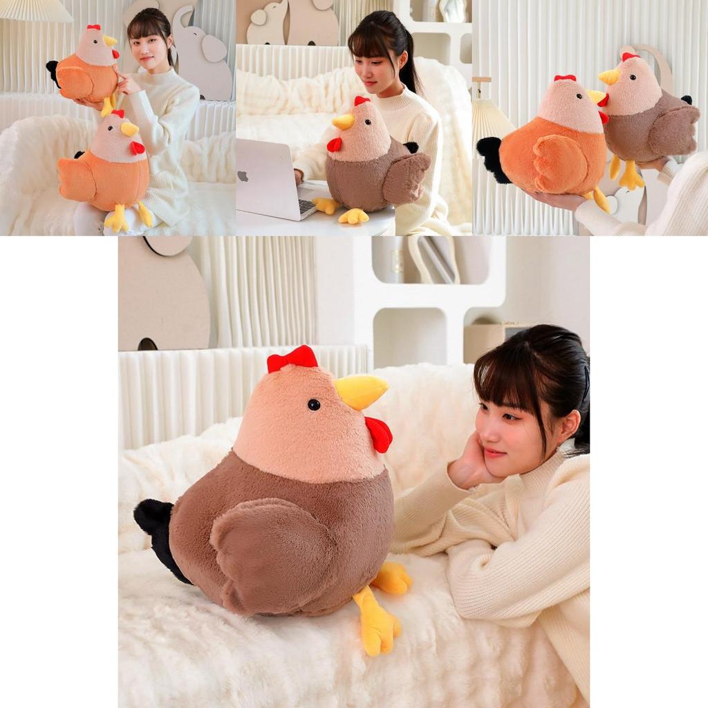 Adorable Plush Chicken Toy Realistic Rooster Stuffed Animal Doll For Kids Gift