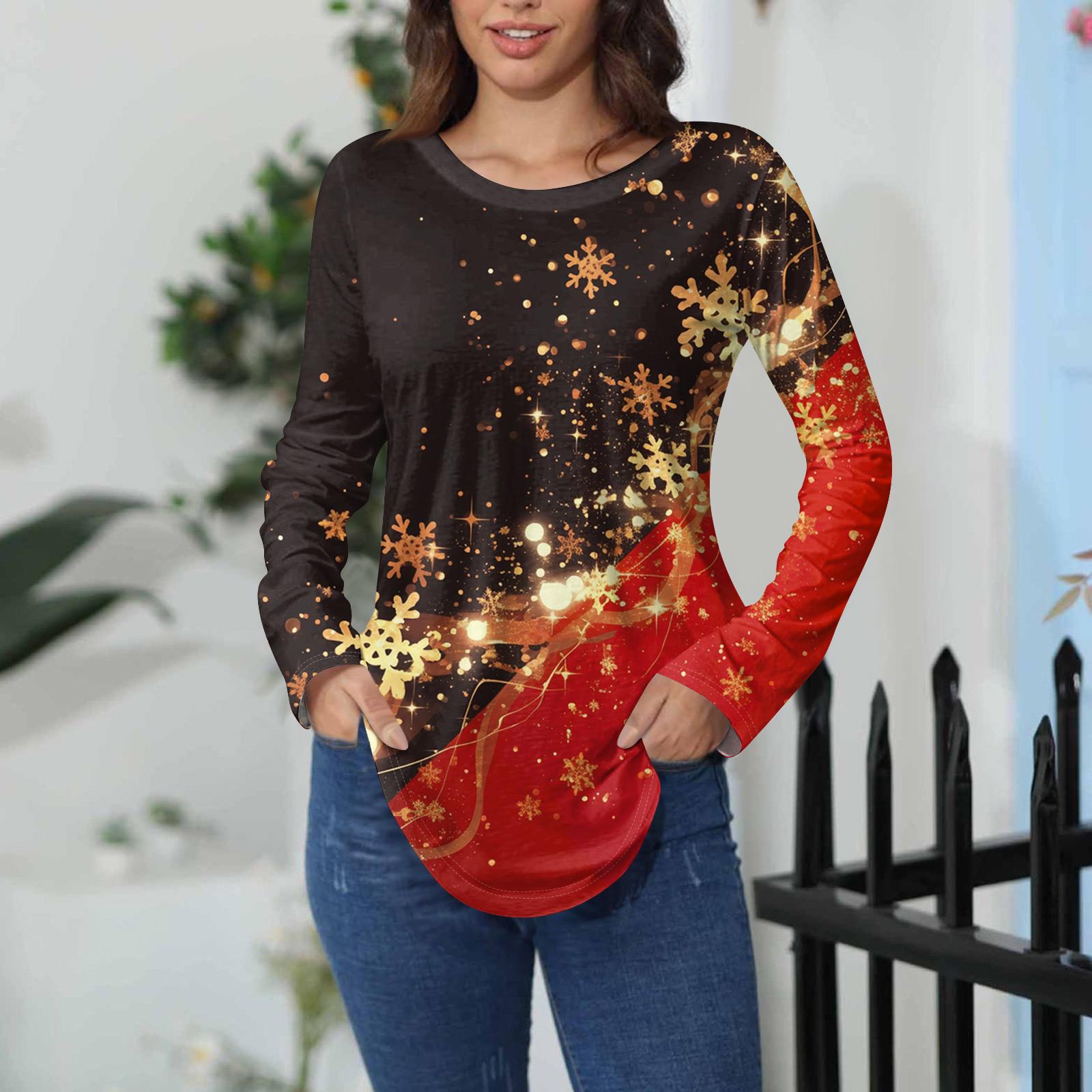 

Футболки женские осенние повседневные рубашки с длинным рукавом толстовка винтажный графический принт топ пуловер ко Дню святого Валентина S