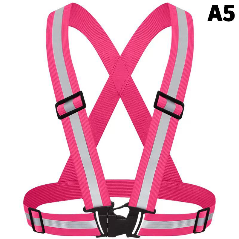 Highlight Reflective Straps Night Running Riding Clothing Vest Adjustable Safety Vest Elastic Band For Adults And Children