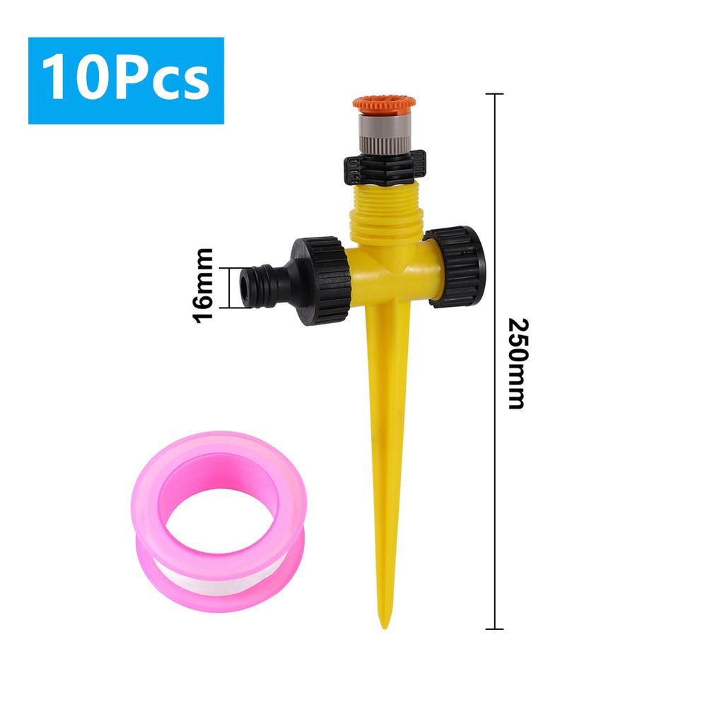 0~360° Drehbarer Sprenger 1/2" Außengewinde Düse Verstellbar Im Boden Stechend Sprinkler Garten Rasenbewässerung 5/10 Stück