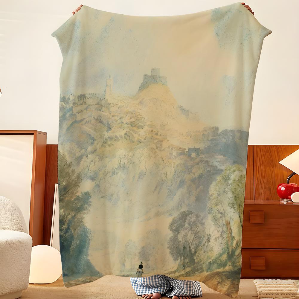 Artist Joseph Mallord William T-Turner Throw Flannel Throw Blanket, Lightweight Cozy, Durable Washable Cute Cool