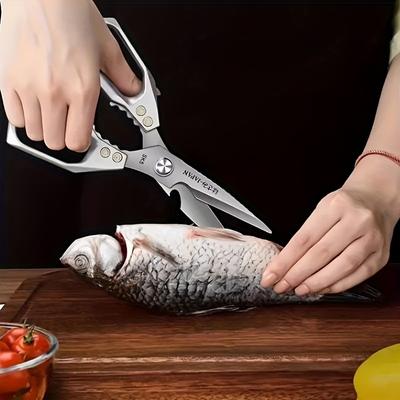 1 pieza SK5 tijeras de cocina de acero inoxidable tijeras multifuncionales para cortar huesos de pollo, pescado, pato, tijeras profesionales para chef