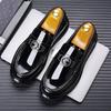 Men's Korean Style Patent Leather Moccasins – Genuine Thick Sole Loafers