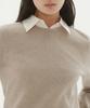 MUSINSA STANDARD WOMAN Women'S Washable Supima Cotton Crew Neck Knit [Heather Light Beige]