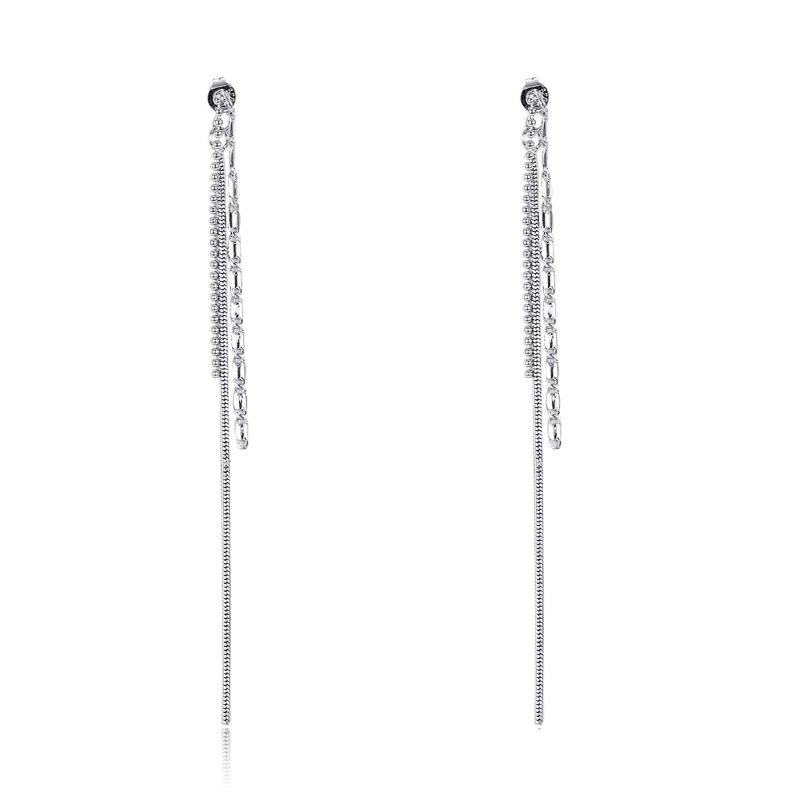 

Серьги-кисточки для женщин с темпераментом супер-феи белого золота