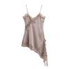 European & American Style Women's Lace Patchwork Asymmetrical Dress - Hot Selling Temperament