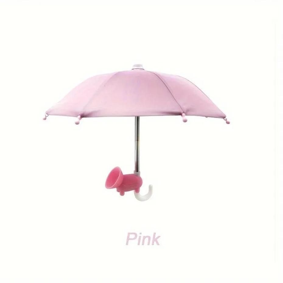 1 Pcs Mini Umbrella For Smart Phone With Suction Cup Holder Outdoor Anti-Glare Sunshade Cover Anti-Reflective Screen Protector