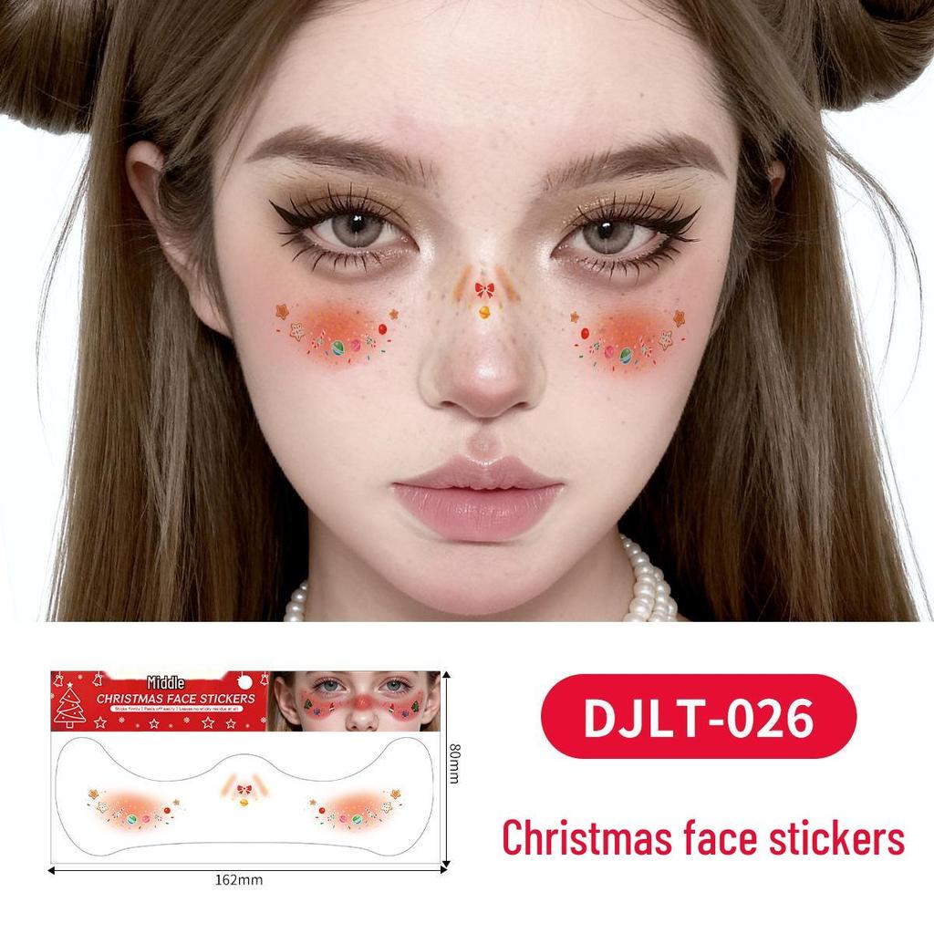 Christmas Tattoo Stickers: Easy-to-Remove Temporary Makeup Tattoos with Tree, Reindeer, and Snowflake Designs.
