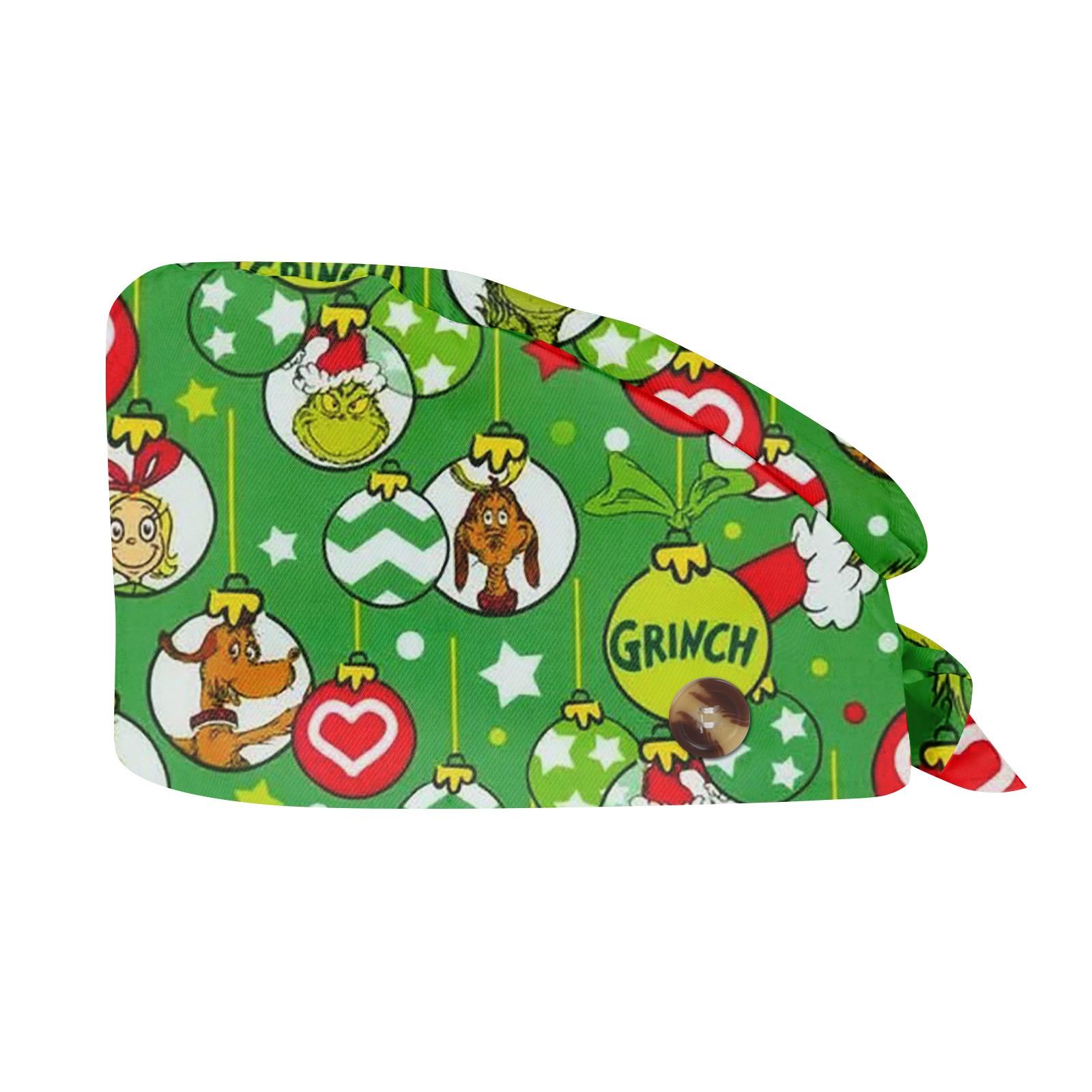 

Модная рождественская рабочая шапка с принтом Повседневная стираемая шапка-мешок Кепка One Size