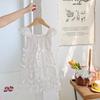 3D Butterfly Mesh Puff Sleeve Girls' Dress - 2025 Summer Smocked Waist Baby Princess Style