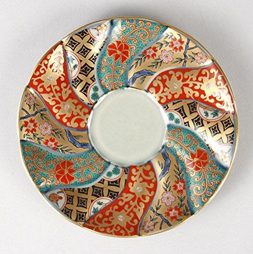 Rinkurou Kiln Gold Colored Twisted Pattern Coffee Bowl Dish 009376C760