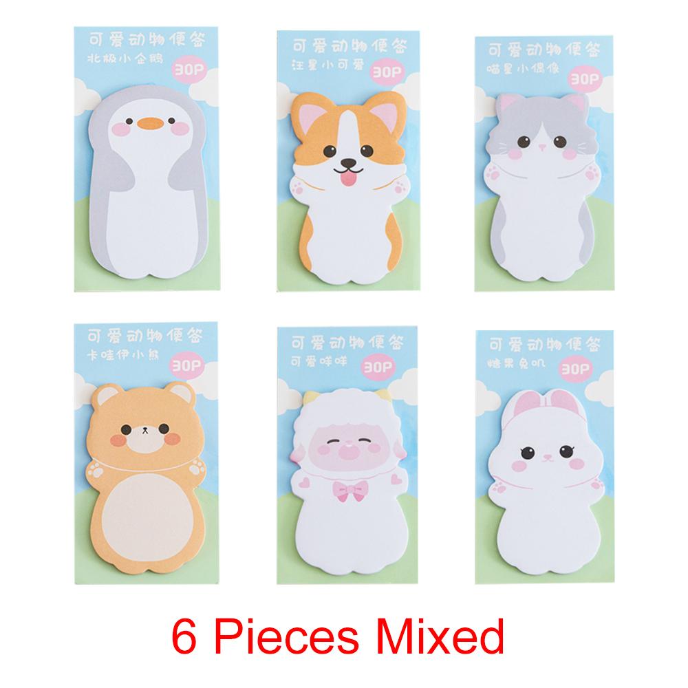 Lytwtw's Lovely Animal Rabbit Bear Dog Sticky Notes Memo Pad Paper School Supplies Planner Stickers Stationery