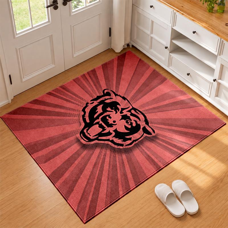 Chicago Bears Teppich Fußmatte für Wohnzimmer oder Schlafzimmer Schutzmatte unter dem Stuhl Bürodeko Weihnachtsgeschenk Geburtstagsgeschenk