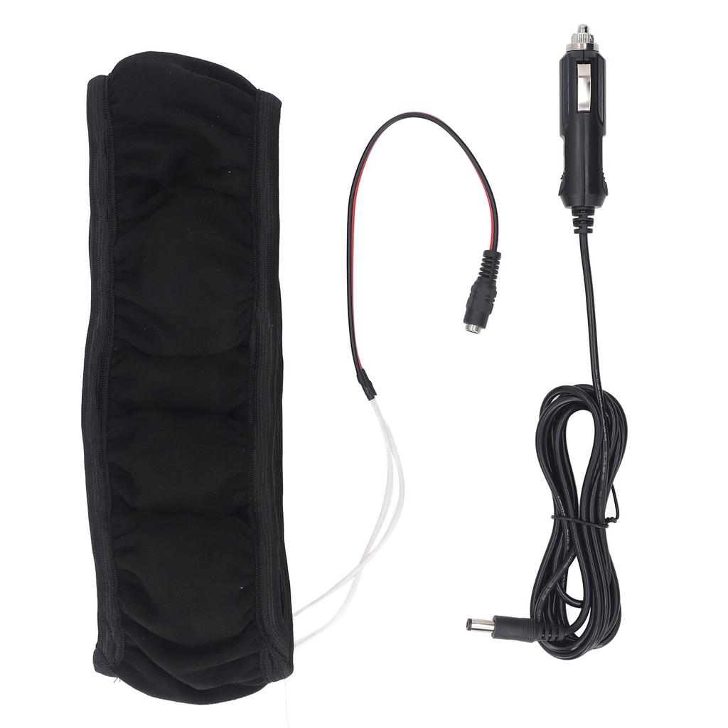 Car Steering Wheel Heated Cover Universal Nylon Auto Steering Wheel Warmer for 38cm Diameter