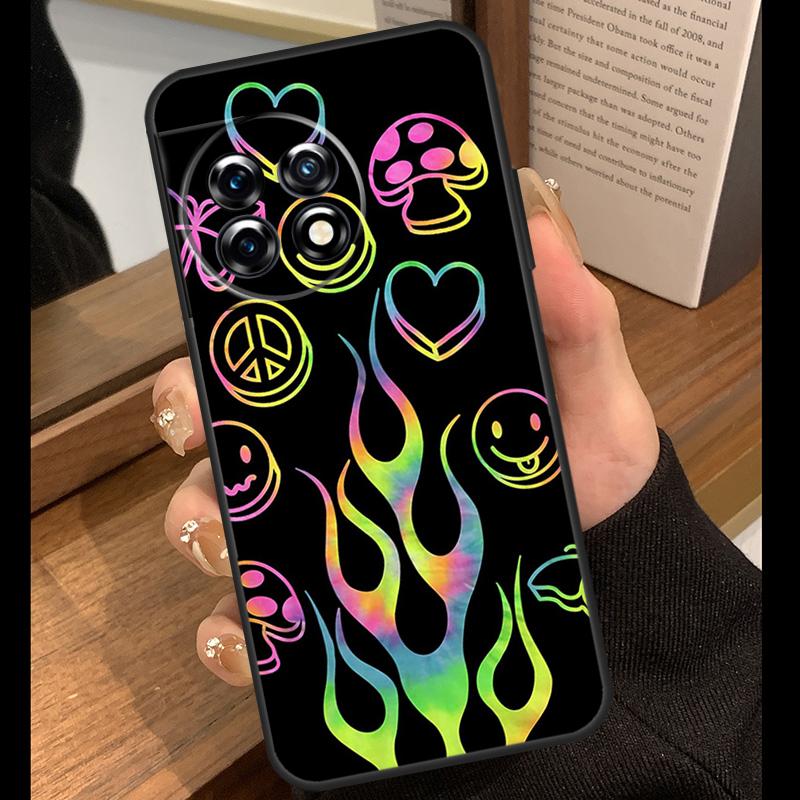 Purple Flames Fire Print Case For OnePlus 13T 10T 15R 10R 12R 13R 13 12 11 9 10 Pro Nord CE 5 2 3 4 Lite N20 N30 Cover