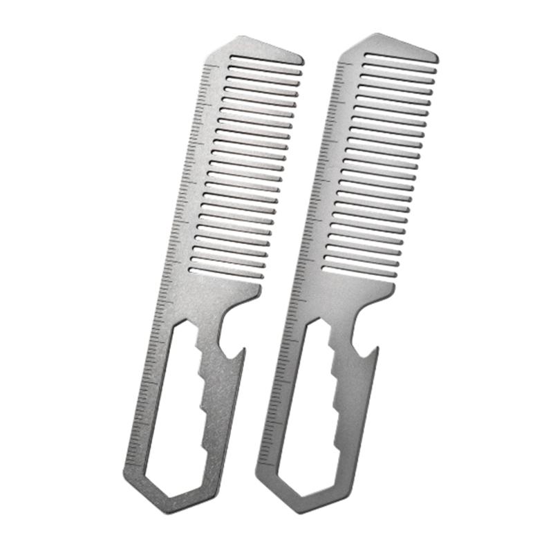 Titaniums Alloys Comb Camping Multifunctional Wrenches Ruler Bottle Openers for Camping and Outdoor Use