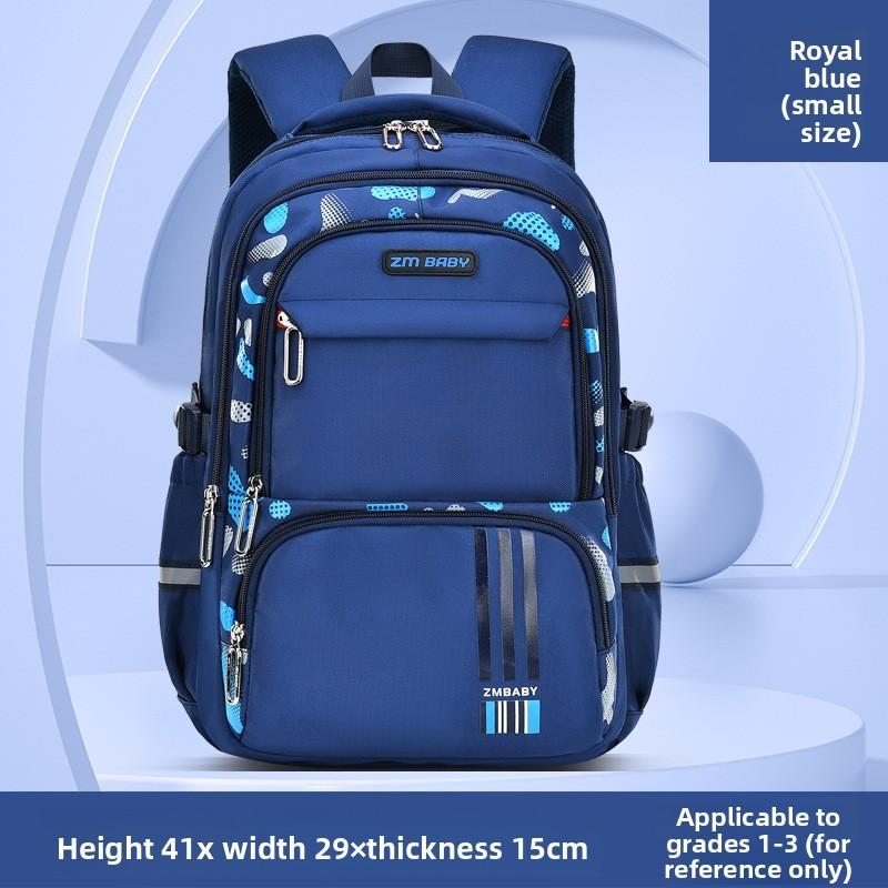 

Kids School Backpack With Letter Print And Ultralight Nylon For Boys Grades 34 Dark Blue Small