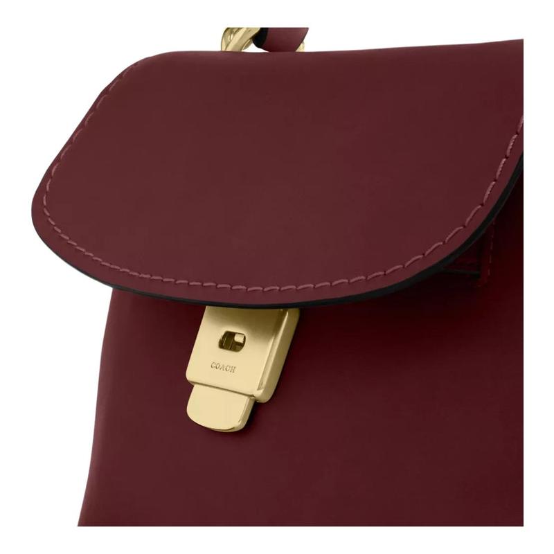 Coach Emory 25 Metal Hardware Shoulder Crossbody Smooth Leather Handbag Medium Women's Maroon