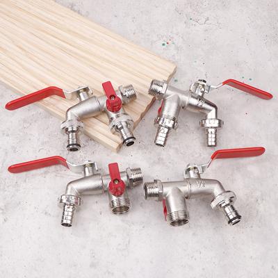 Garden Tool Zinc Alloy Water Faucet 1/2" Outside & Inside Used Easy Turn On/Off Lever Handle Watering Irrigation Taps Ball Valve