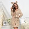 Women's Hooded Flannel Robe: Thick, Comfortable, Tie-Up Casual Bathrobe Pajamas
