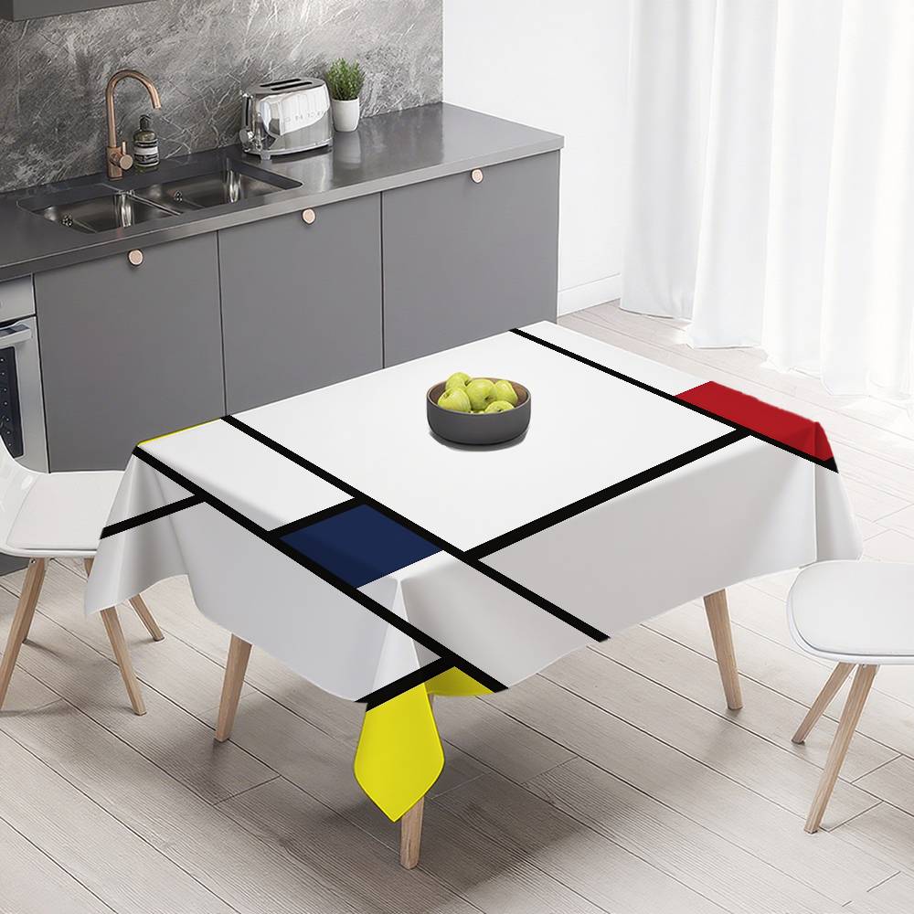 Art P-Piet CC-ornelies M-Mondrian Tablecloth Home Dinner Table Cover Banquet Outdoor Party Cover Hotel Decoration Tablecloths