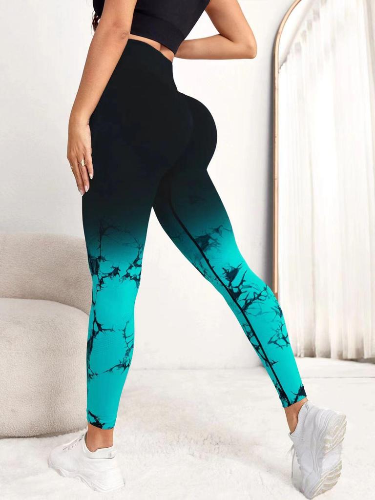 Gradient High Waist Yoga Leggings: Fat Burning, Hip Lifting, Tummy Control Fitness Pants