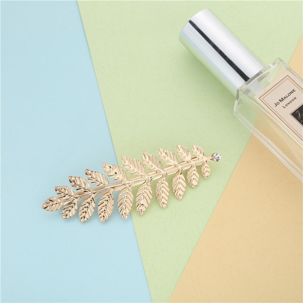 Hair Accessories Fashion Personality Gold Leaf Pearl Headband