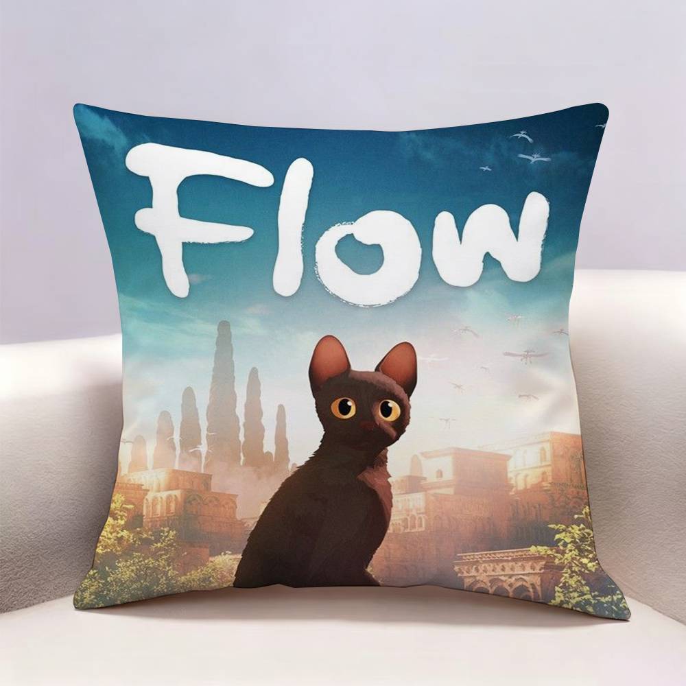 FFlow Movie Black Cat Doublesided print Pillow Case for Sofa Living Room Home office Decor Protective Cover