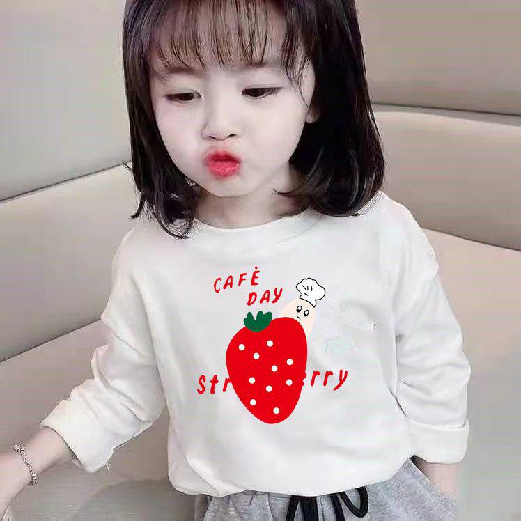 2024 Spring/Autumn Kids' Long Sleeve Pure Cotton Cartoon Top