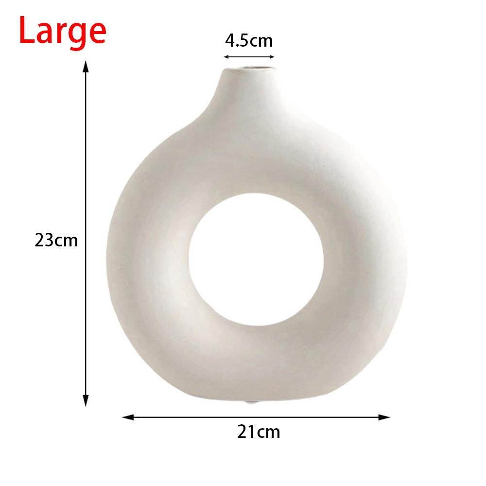 1Pcs Imitation Ceramic Plastic Vase Nordic Style Flower Pot Home Decorations Ornaments  Living Room