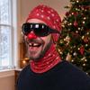 Maschera da Sci Unisex Novità Faccia da Vecchio, Divertente Stampa 3D Integrale Invernale, Occhiali da Sole Non Inclusi