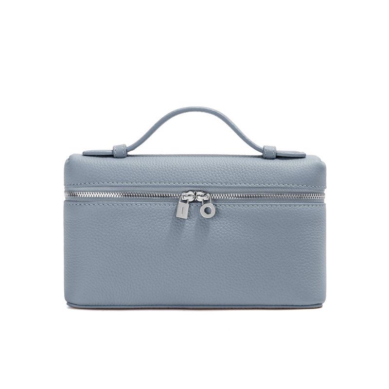 Sac Boîte à Lunch en Cuir de Vachette Pleine Fleur pour Femme, Nouveau Style 2025, Sac Blanc Porté Main/Bandoulière pour Téléphone