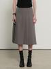General Idea Classic Pleated Midi Skirt [Grey] / Gf1Lsk503