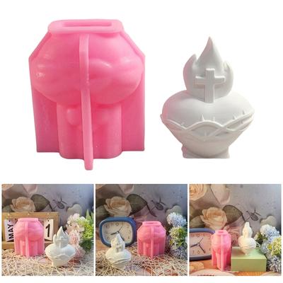 Silicone Candle Mold Heart Shape Flexible Silicone Molds Crafting Moulds Perfect for Home Decors Soap Cake Chocolate