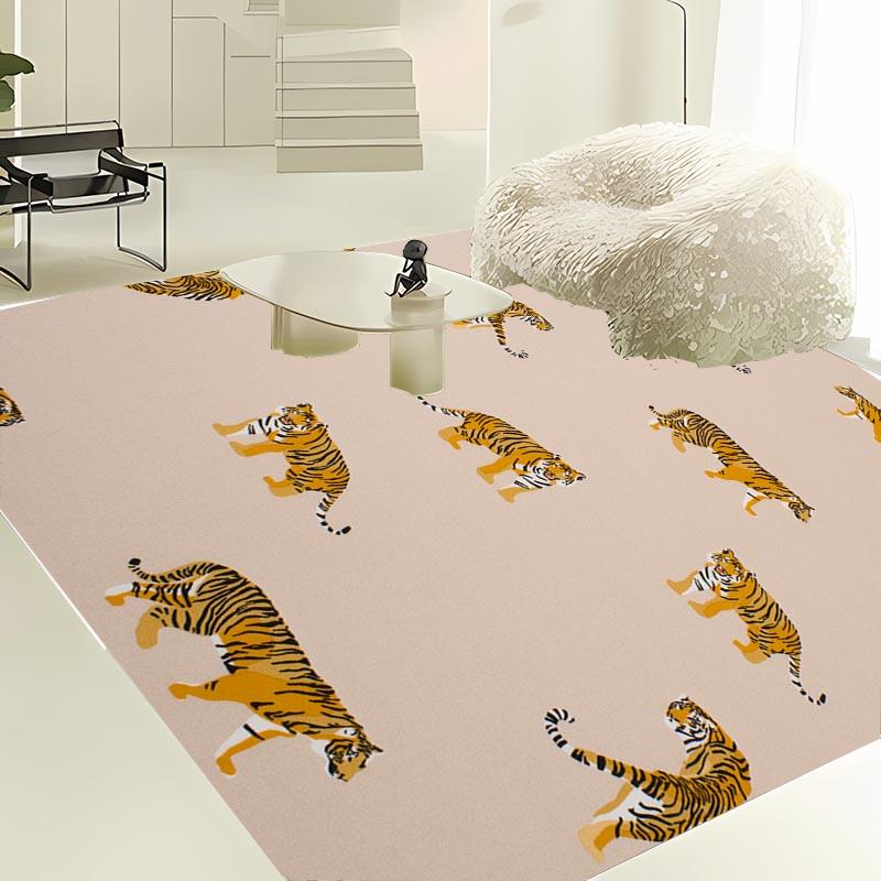Leichter Luxus Teppich mit Leopardenmuster für Wohnzimmer Schlafzimmer Flur Alfombra Rutschfest Weiche Teppiche Sofa Fußmatte Heimdekor Tapete