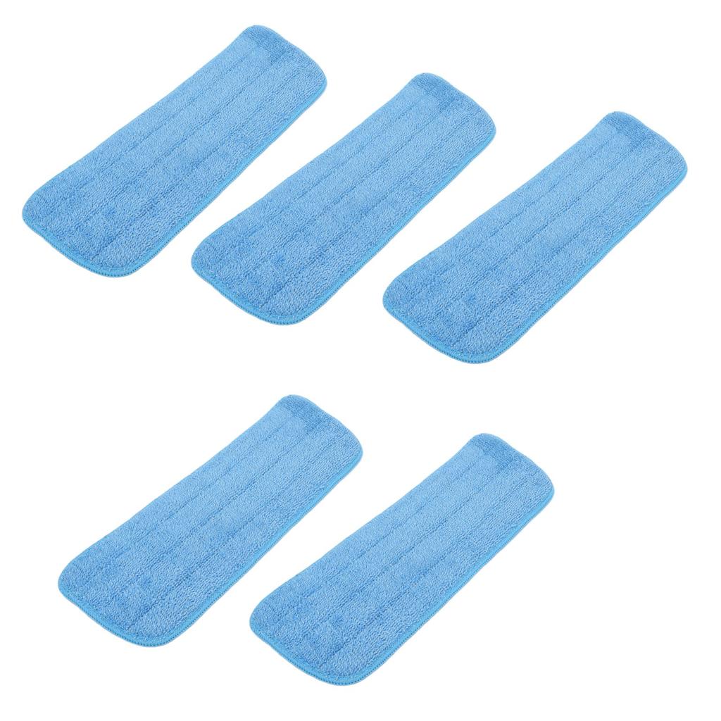 5 SZTUK Płaski Wkład do Mopa z Mikrofibry Ścierka do Mycia Zastępczy do Mopa na Rzep 14x41cm Uniwersalny