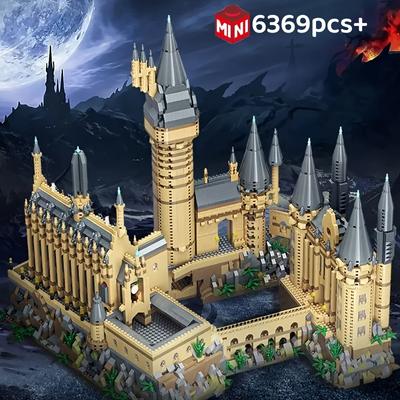 Micro Bricks City Kreative mittelalterliche magische Burg Serie Schule Architektur Palast Modell Bausteine Geschenke Kid Montage Spielzeug