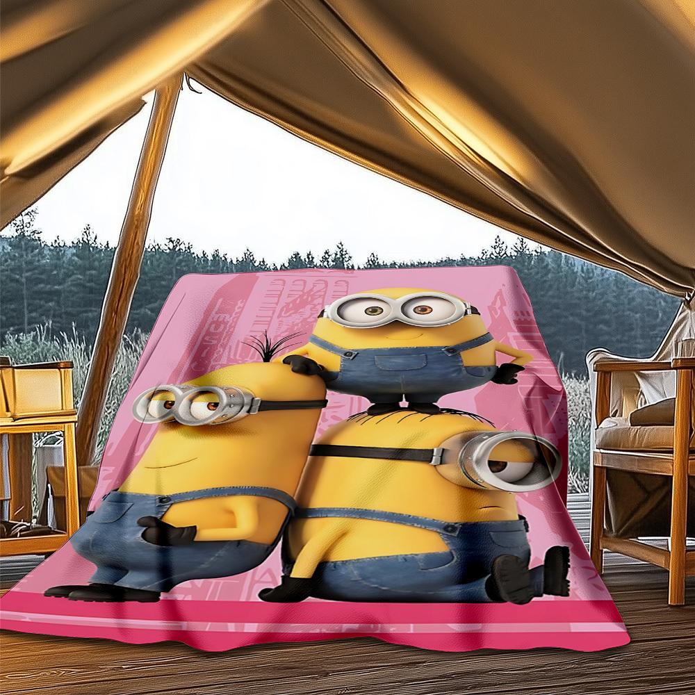 1 Stück Minions Outdoor Personalisierte Flanelldecke, Weiche, Leichte Personalisierte Flanelldecke, Digitaldruck,